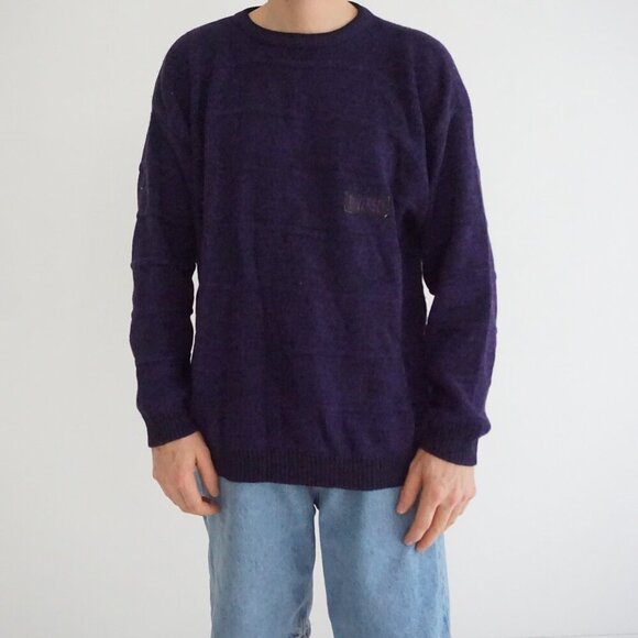 Other - Field Gear Purple Knit Crewneck Sweater Outdoorsman Eclectic Grandpa Cozy L